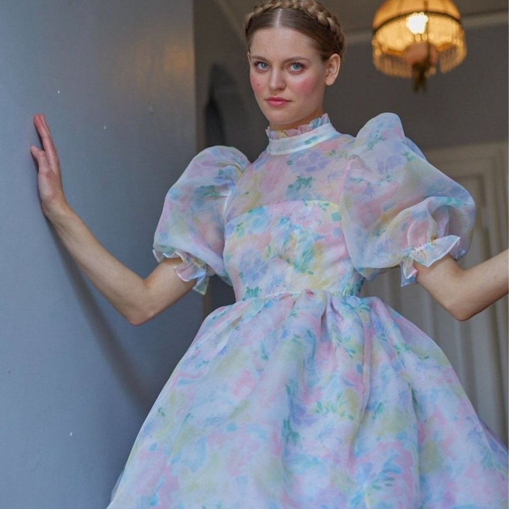Selkie Sweet Corn Royal Puff Dress size XL (fits more like Selkie L)